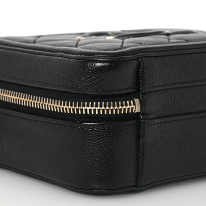 Chanel Caviar Quilted Small CC Filigree Vanity Case Black 10 of 16