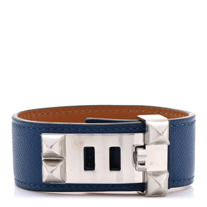 Hermes Epsom Collier de Chien CDC 24 Bracelet T2 Bleu Saphir 1 of 8
