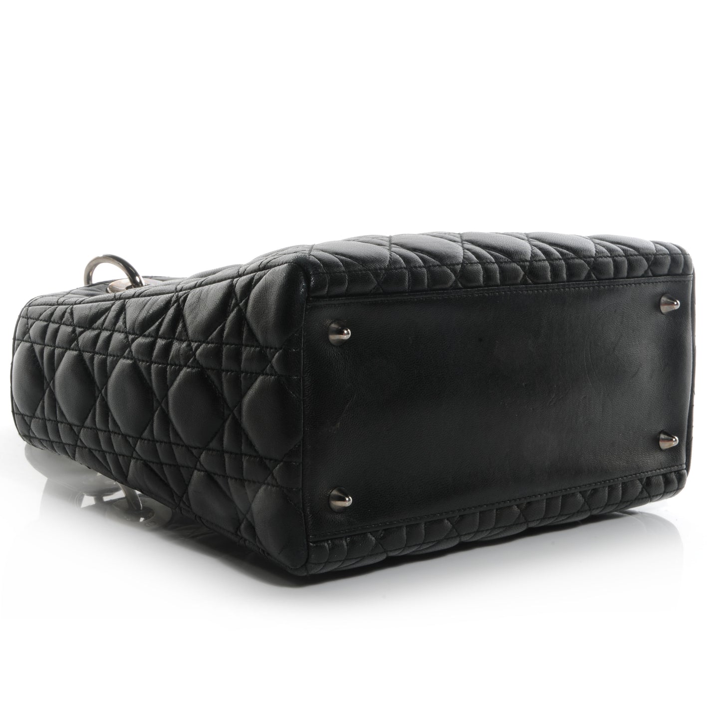 Lambskin Cannage Medium Lady Dior Black
