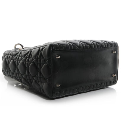 Christian Dior Lambskin Cannage Medium Lady Dior Black 4 of 8