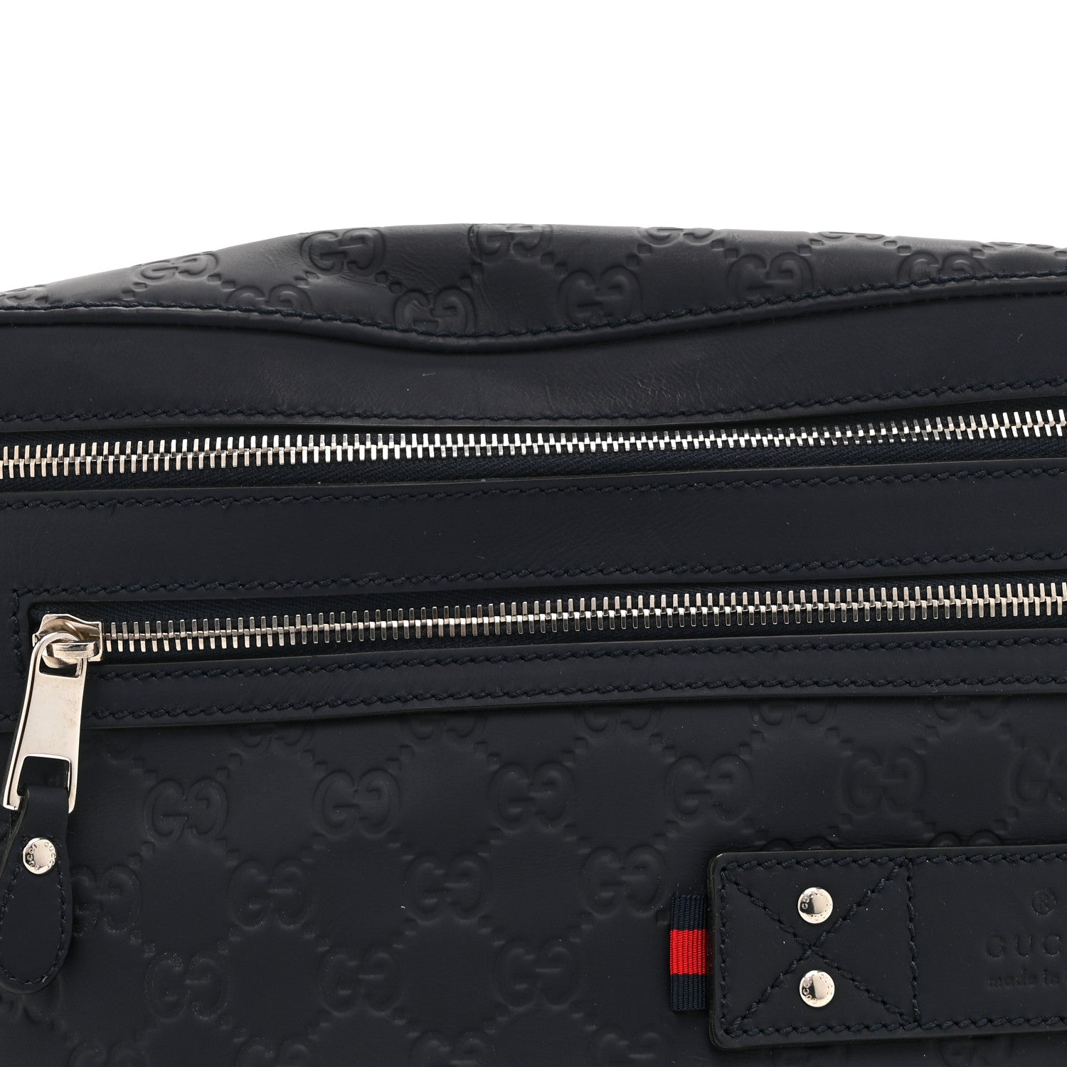Gucci Guccissima Web Belt Bag Navy 9 of 11