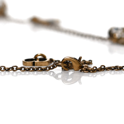 Christian Dior Metal Multi Charms Long Necklace Aged Gold 6 of 7