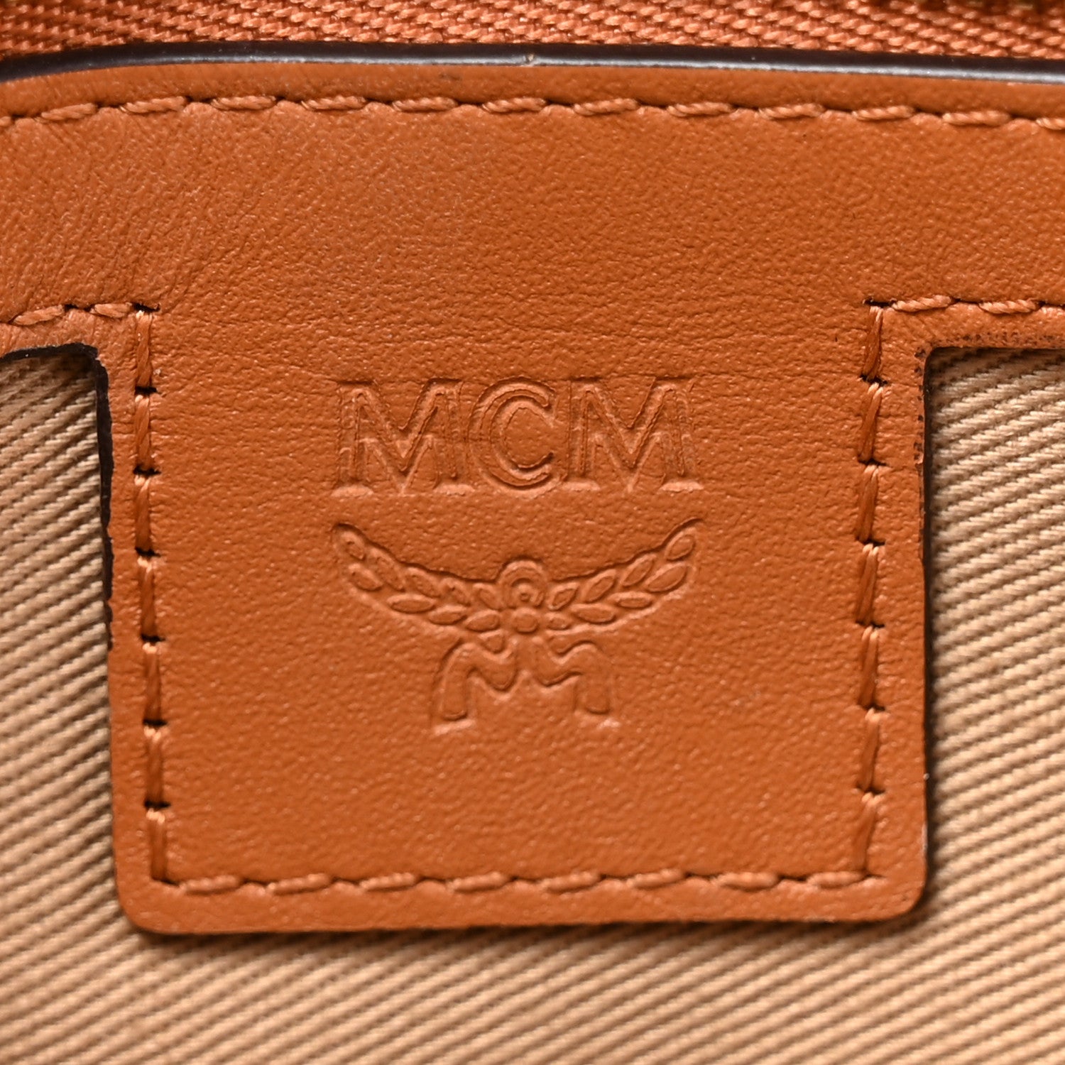 MCM Visetos Small Millie Crossbody Belt Bag Cognac 5 of 13