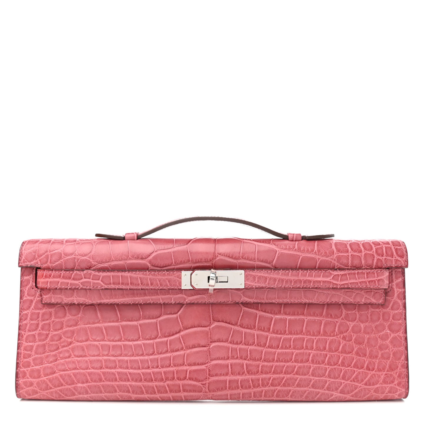 Matte Alligator Kelly Cut Pochette Bois De Rose