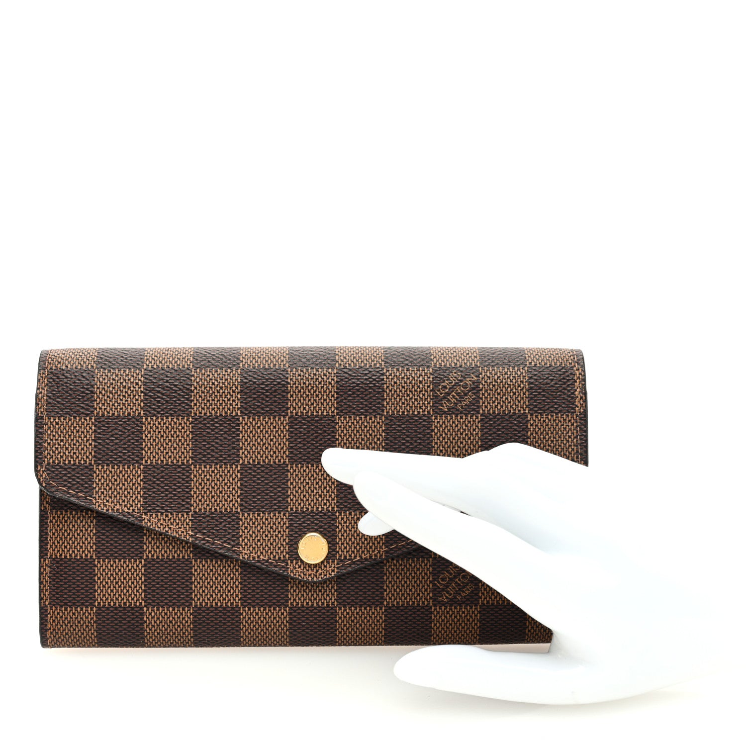 Louis Vuitton Damier Ebene Sarah Wallet NM 2 of 6