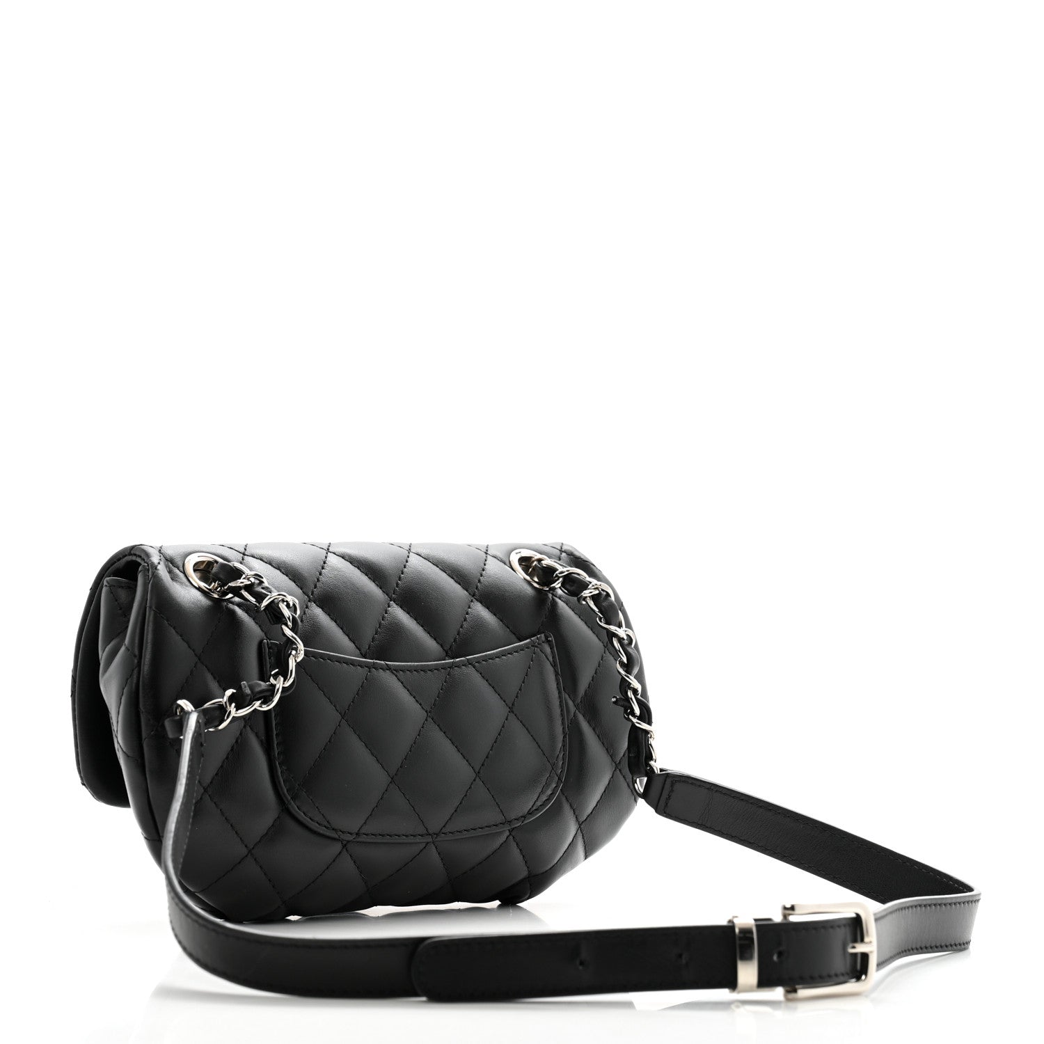 Chanel Calfskin Quilted CC Uniform Flap Belt Bag Black 2 of 16