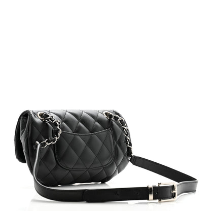 Chanel Calfskin Quilted CC Uniform Flap Belt Bag Black 2 of 16
