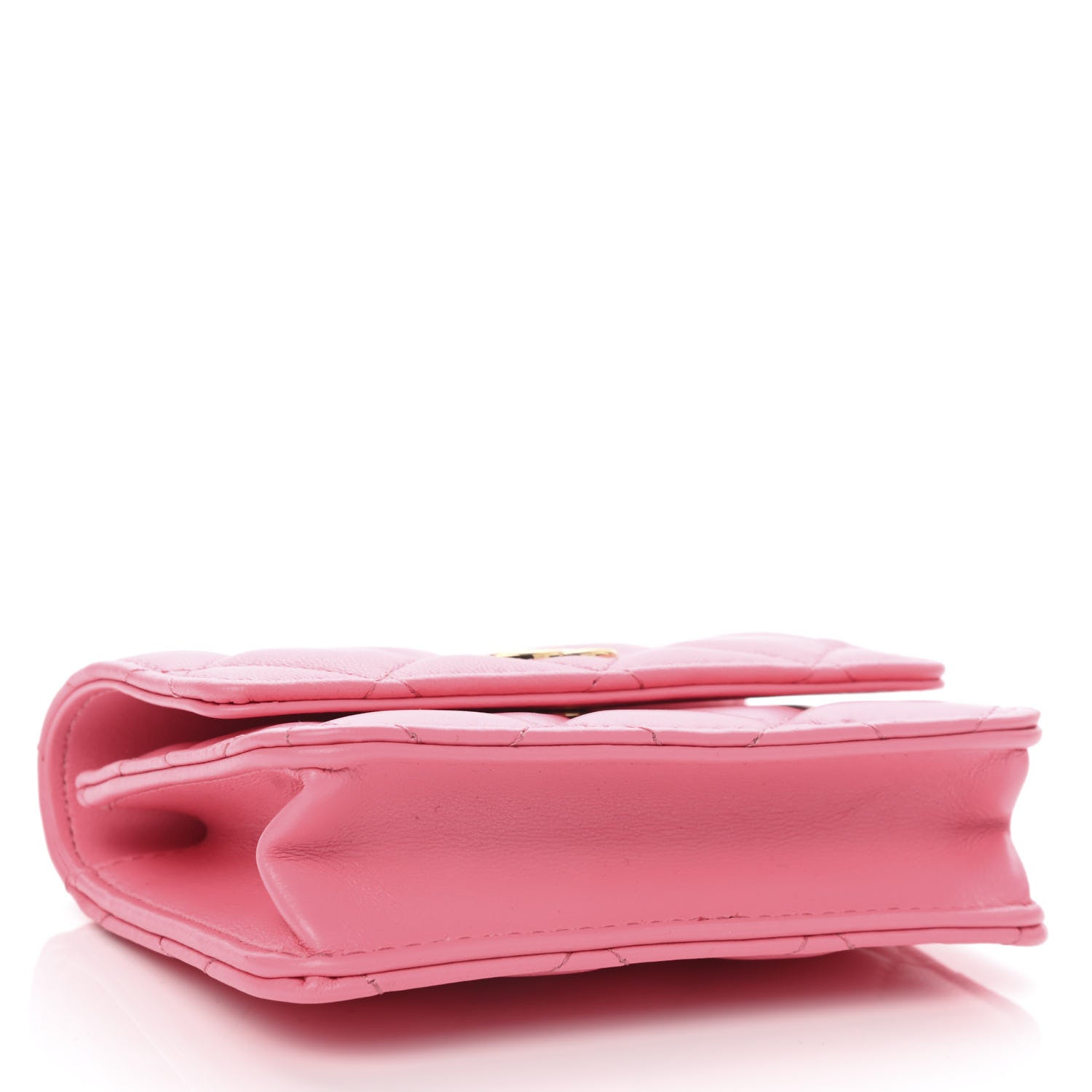 Chanel Lambskin Quilted CC Hook Card Holder Pink 4 of 9
