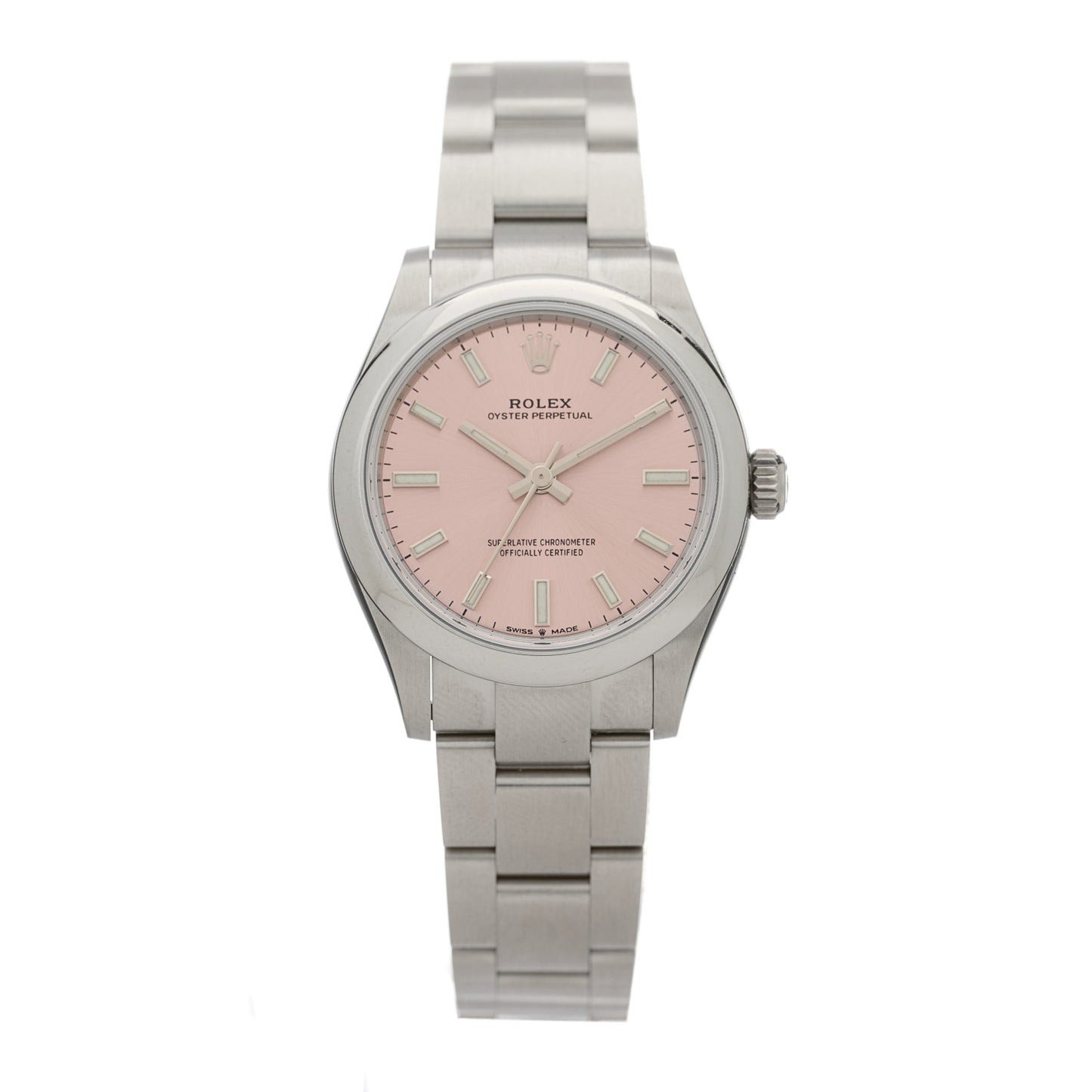 Stainless Steel 31mm Oyster Perpetual Watch Pink 277200