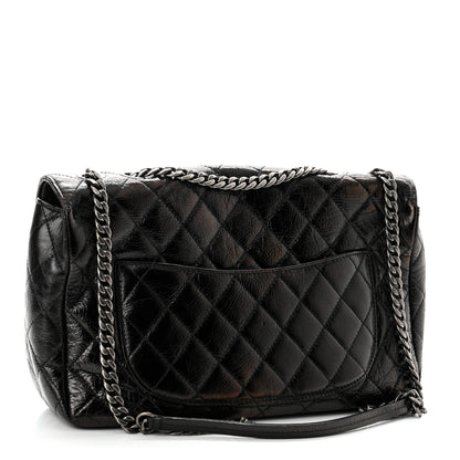 Chanel Shiny Goatskin Quilted Flap Black 3 of 10