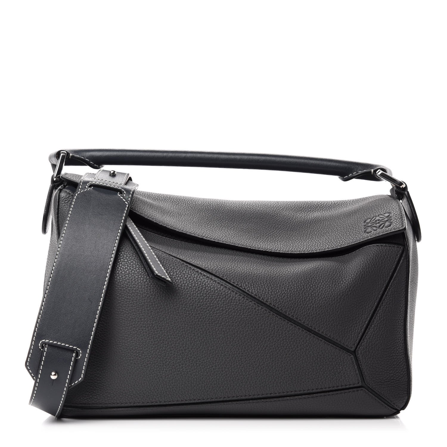Loewe Calfskin Medium Puzzle Bag Grey 1 of 10