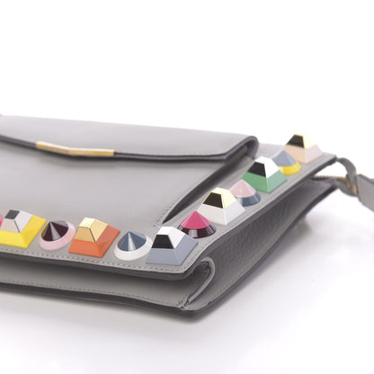 Fendi Vitello Dolce Studded Mini 2Jours Pouch Ardesia Multicolor 9 of 10