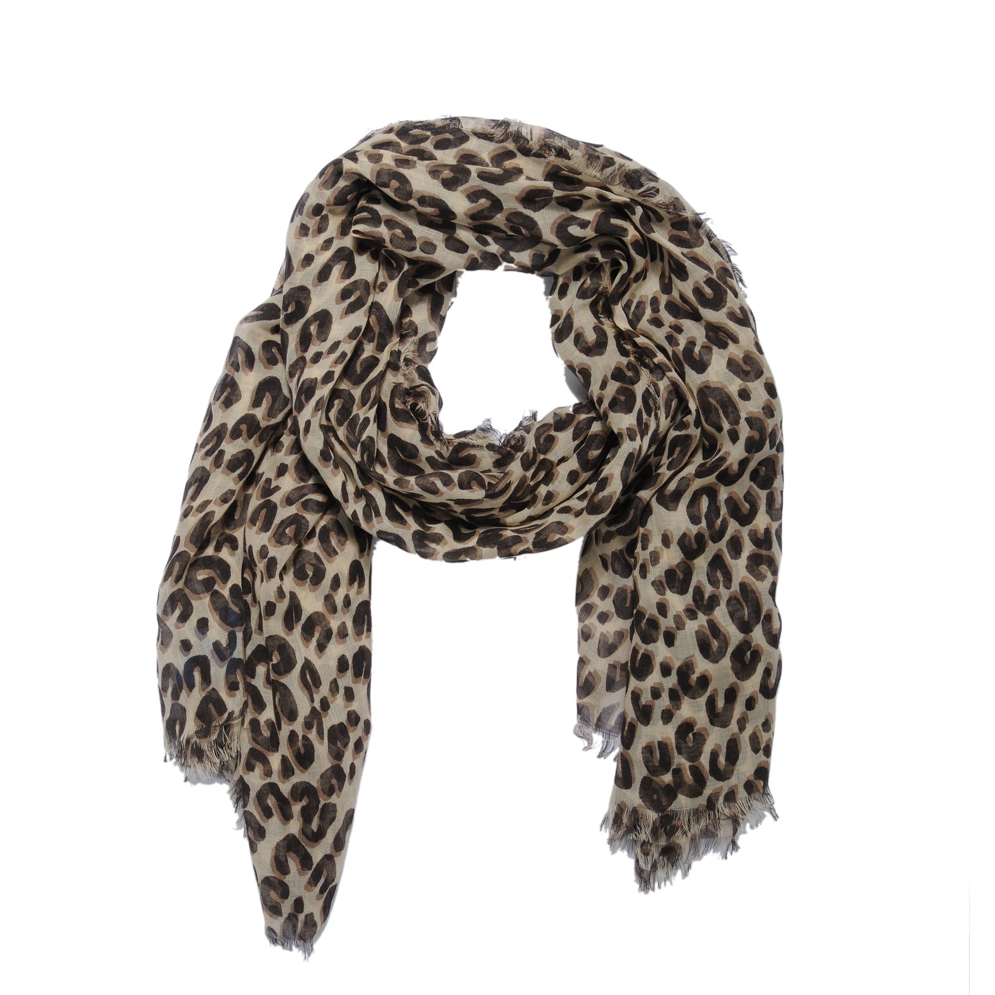 Louis Vuitton Cashmere Silk Leopard Stole Beige 3 of 7