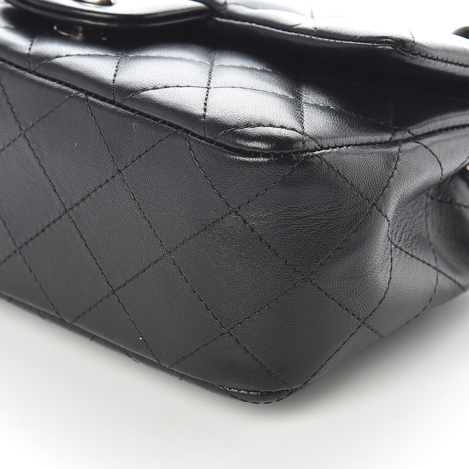 Chanel Lambskin Quilted Mini Rectangular Flap Black 6 of 9