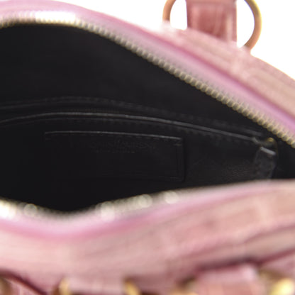 Saint Laurent Calfskin Crocodile Embossed Mini Muse Vieux Rose 8 of 9