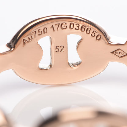 Hermes 18K Rose Gold PM Chaine D'Ancre Enchainee Ring 52 6 4 of 6