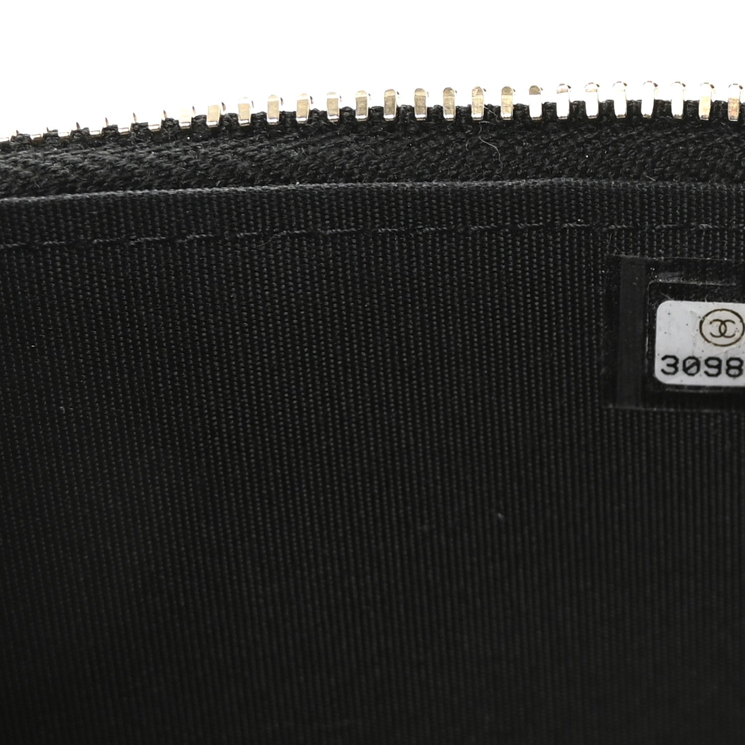 Chanel Raffia Jute Striped Small Vanity Case With Chain Black Beige 7 of 10