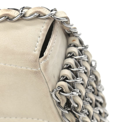 Chanel Lambskin Chocolate Bar 5 Chain Flap White 10 of 11