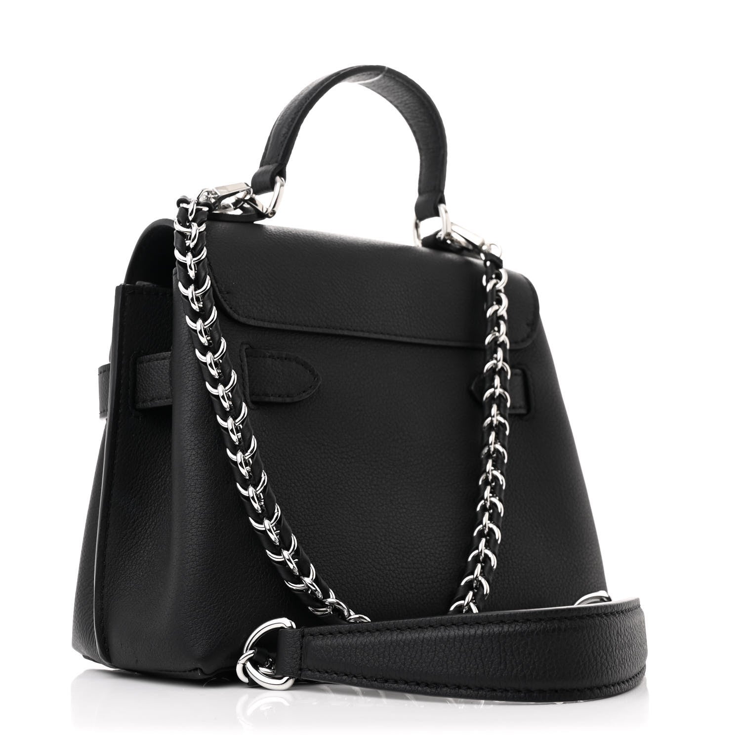 Louis Vuitton Calfskin Lockme Ever Mini Black 3 of 9