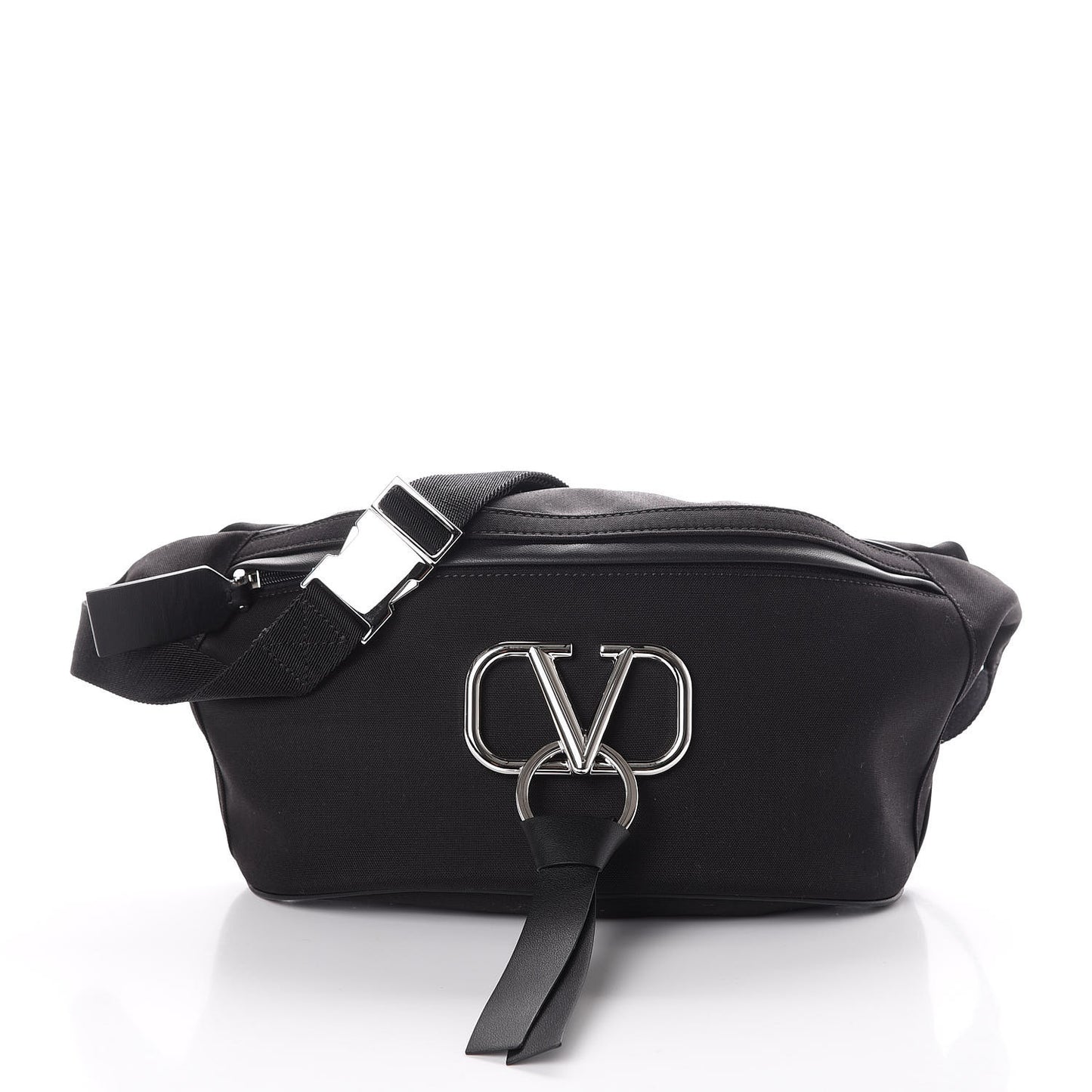 Nylon VRing Belt Bag Black