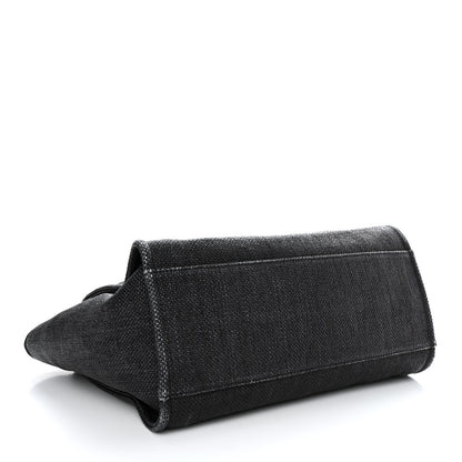 Chanel Woven Straw Raffia Medium Deauville Tote Black 4 of 10