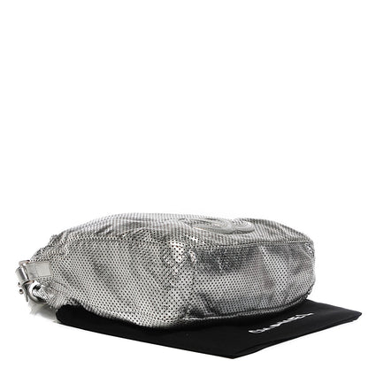 Chanel Metallic Glazed Calfskin Perforated Medium Rodeo Drive Tote Silver 4 of 7