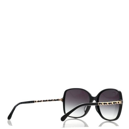 Chanel Lambskin Square Chain Sunglasses 5210-Q Black 4 of 8