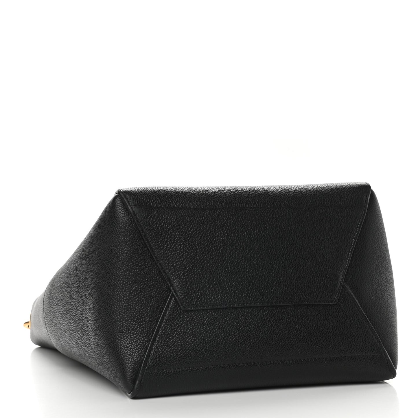 Soft Grained Calfskin Sangle Bucket Bag Black