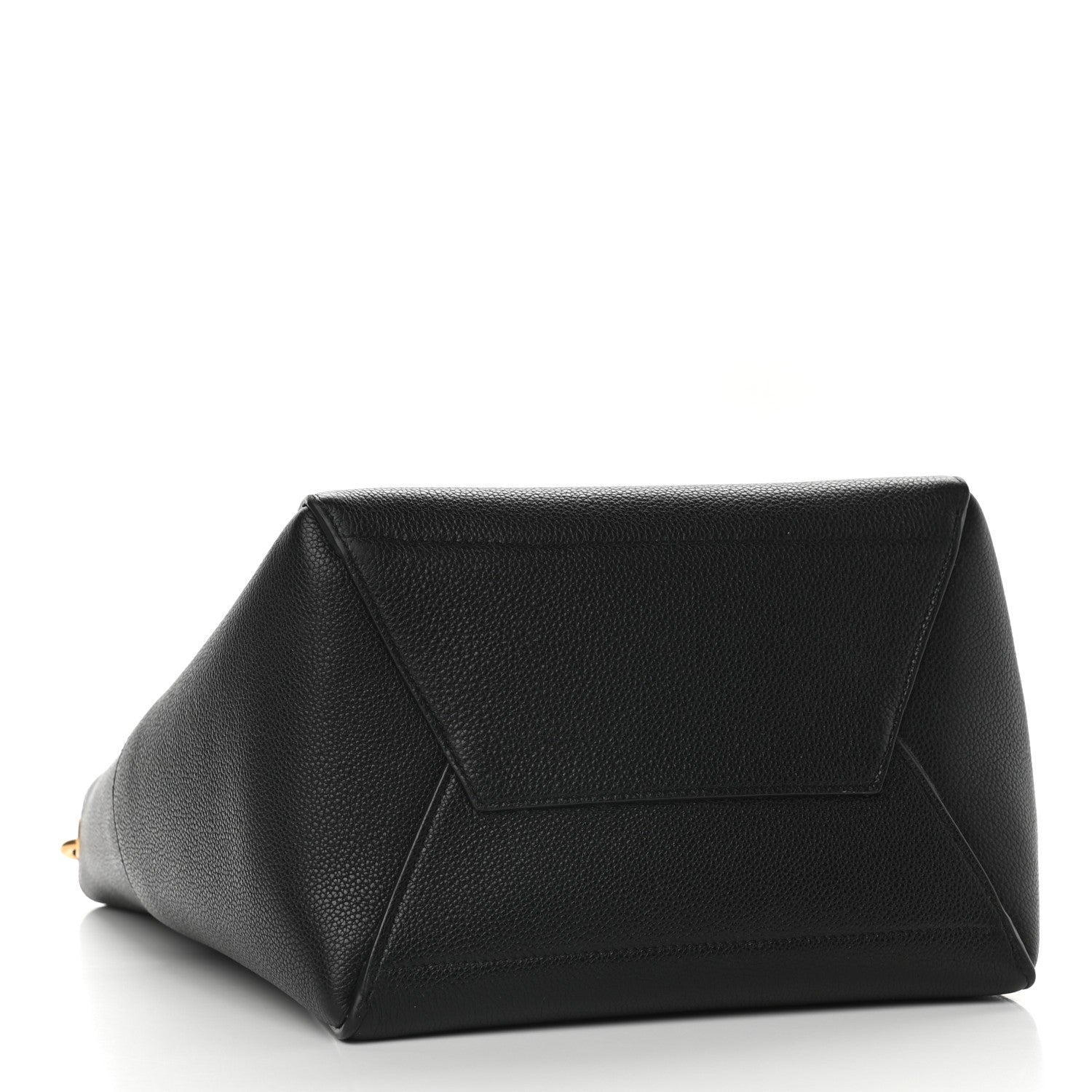 Celine Soft Grained Calfskin Sangle Bucket Bag Black 4 of 9