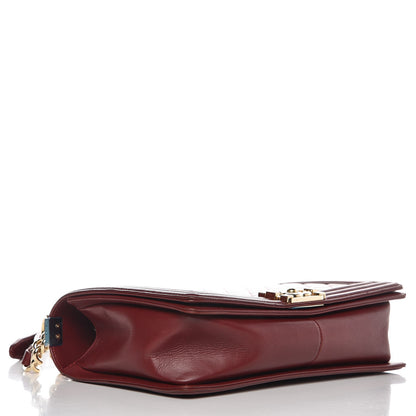 Chanel Lambskin Quilted New Medium Boy Flap Dark Red 4 of 13
