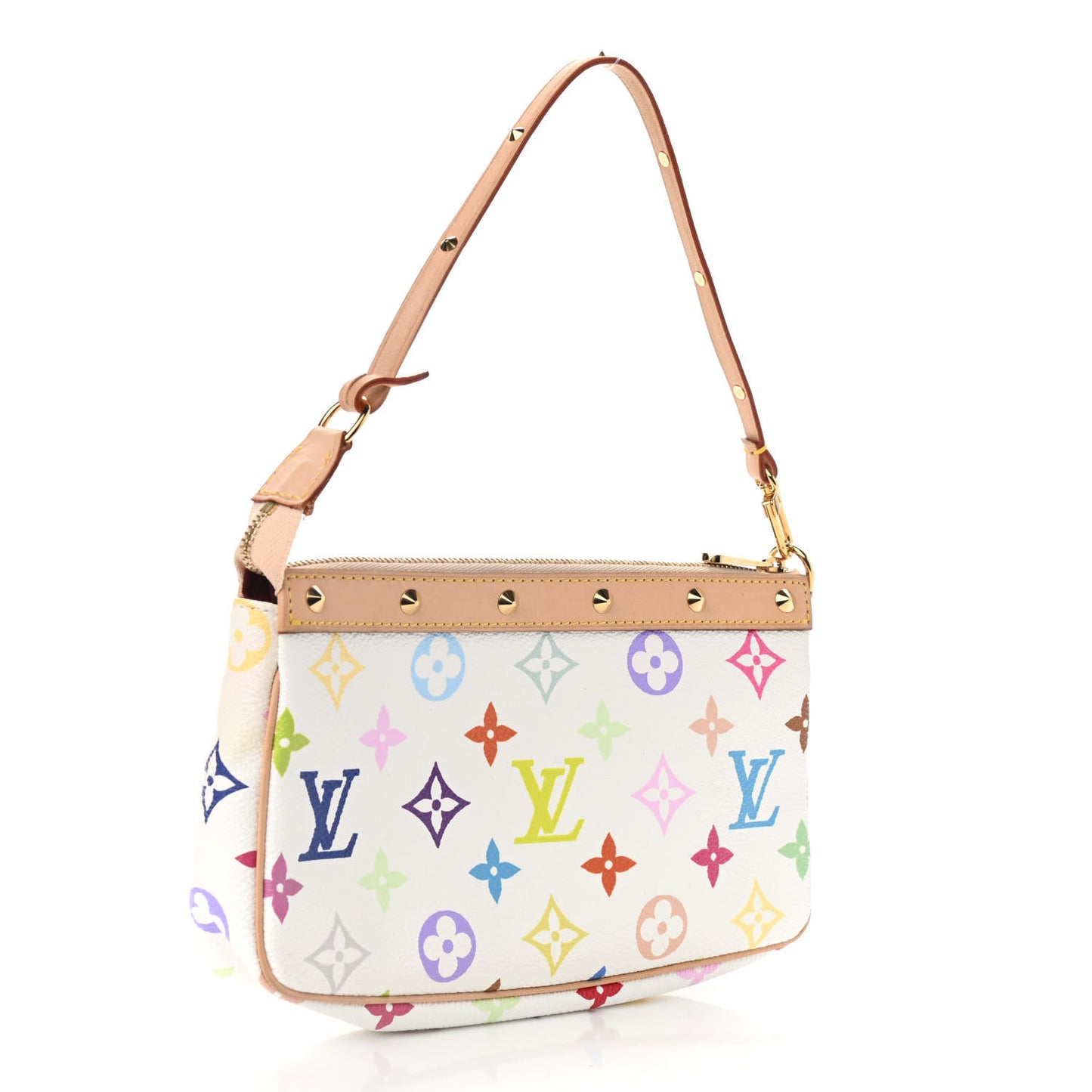 Monogram Multicolor Pochette Accessories White