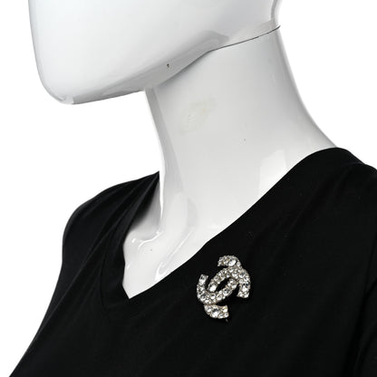 Chanel Crystal Large CC Brooch Silver 2 of 5