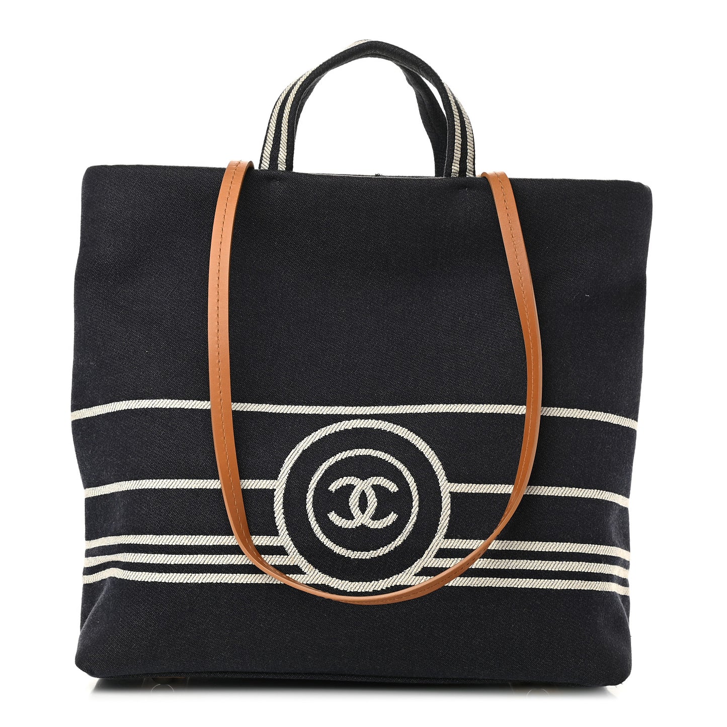 Denim Tall Shopping Tote Blue