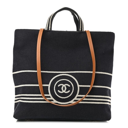 Chanel Denim Tall Shopping Tote Blue 1 of 9