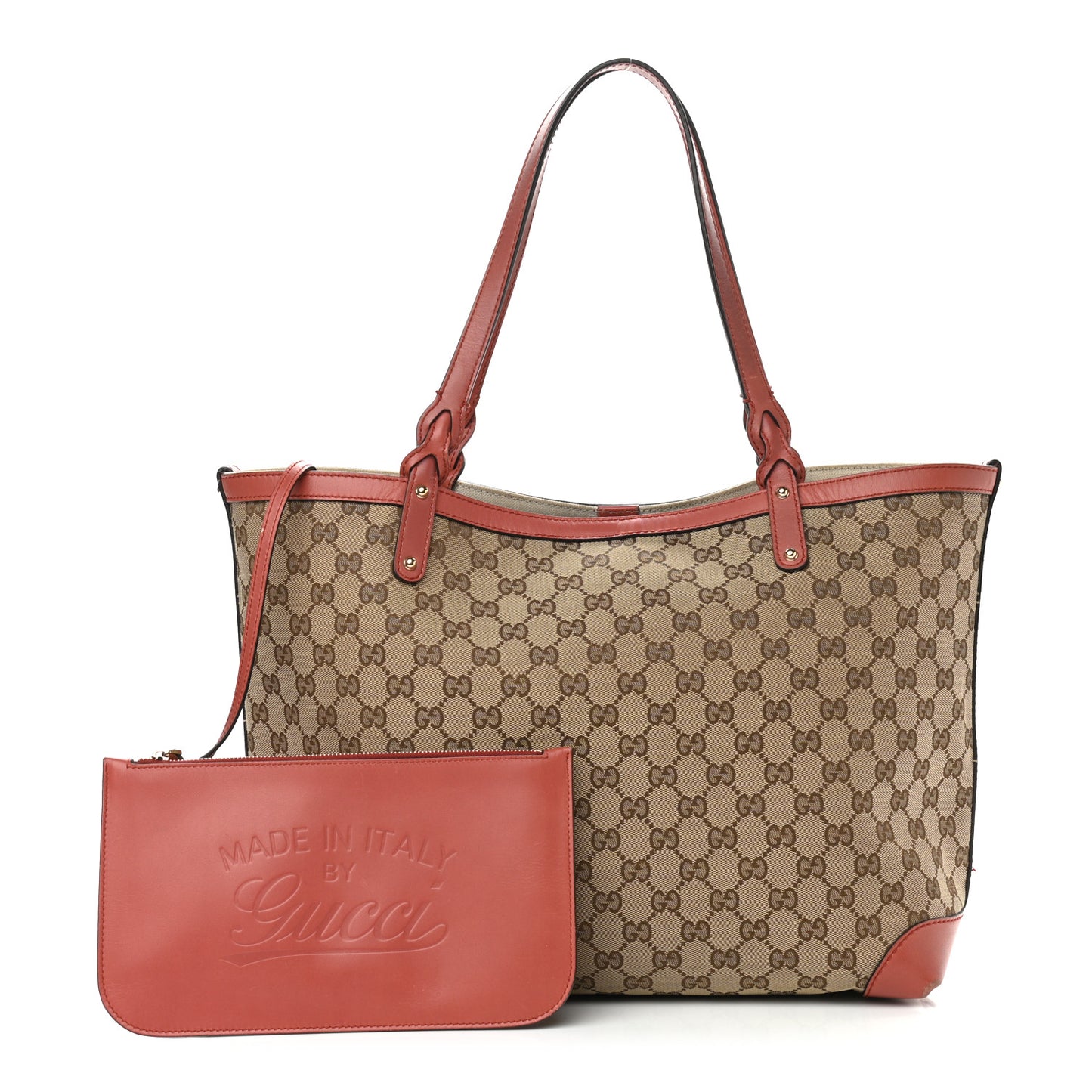 Metallic Monogram Medium Craft Tote Orange