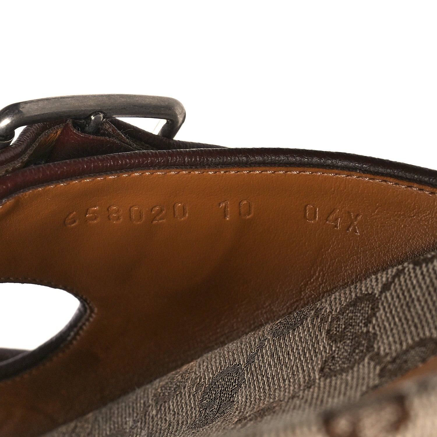 Gucci GG Monogram Lavaredo Eco Fabric Mens Slide Sandals With Straps 10 Beige Ebony Light Brown 6 of 8