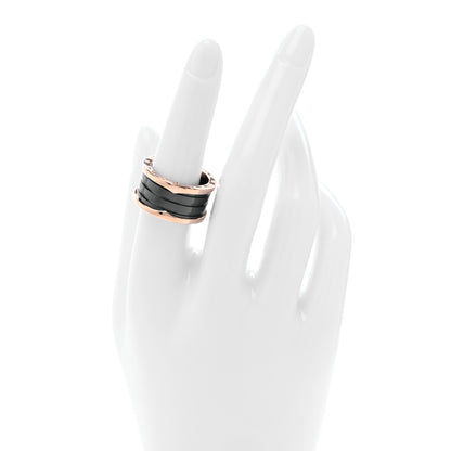Bulgari 18K Rose Gold Black Ceramic B.Zero1 Four-Band Ring 56 7.5 2 of 4