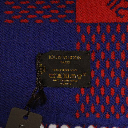 Louis Vuitton Wool Damier Masai Rug Shawl Rouge 4 of 5