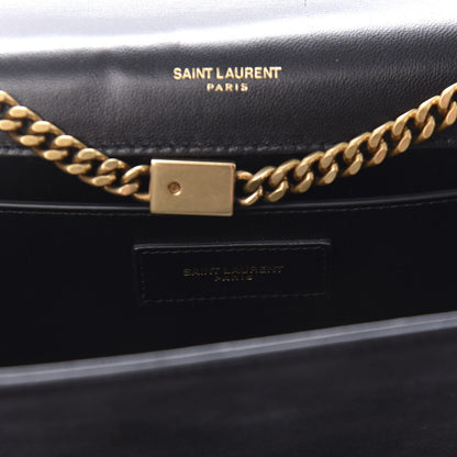 Saint Laurent Suede Studded Medium Classic Monogram Kate Satchel Black 8 of 9