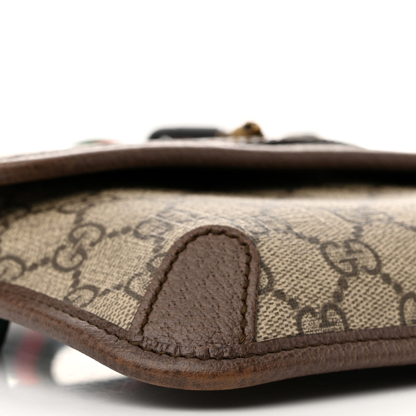 GG Supreme Monogram Neo Vintage Web Belt Bag Brown