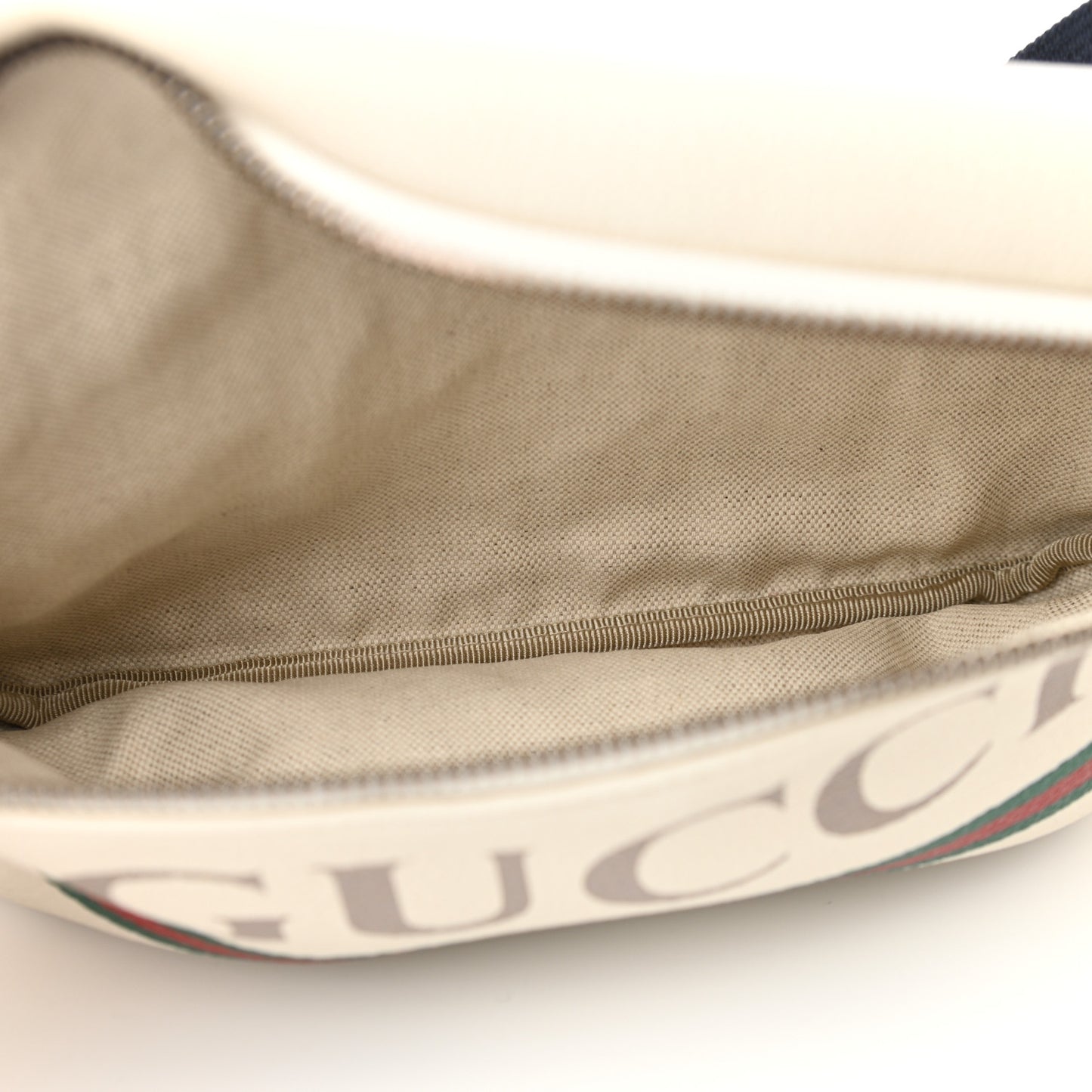 Grained Calfskin Logo Belt Bag White