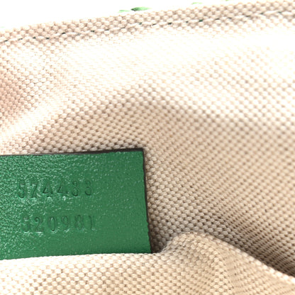 Gucci Raffia Azalea Calfskin Crochet Flower Small GG Marmont Shoulder Bag Natural Ecru Green Red New Shamarock 7 of 13