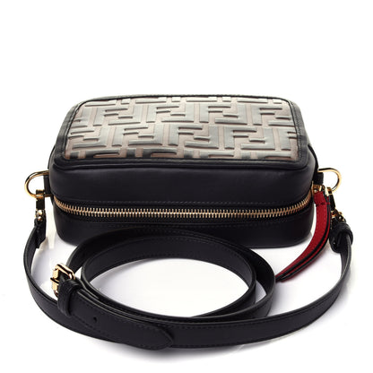 Fendi Vitello Century Bi-Color FF 1974 Embossed Mini Camera Case Maya Black 11 of 11