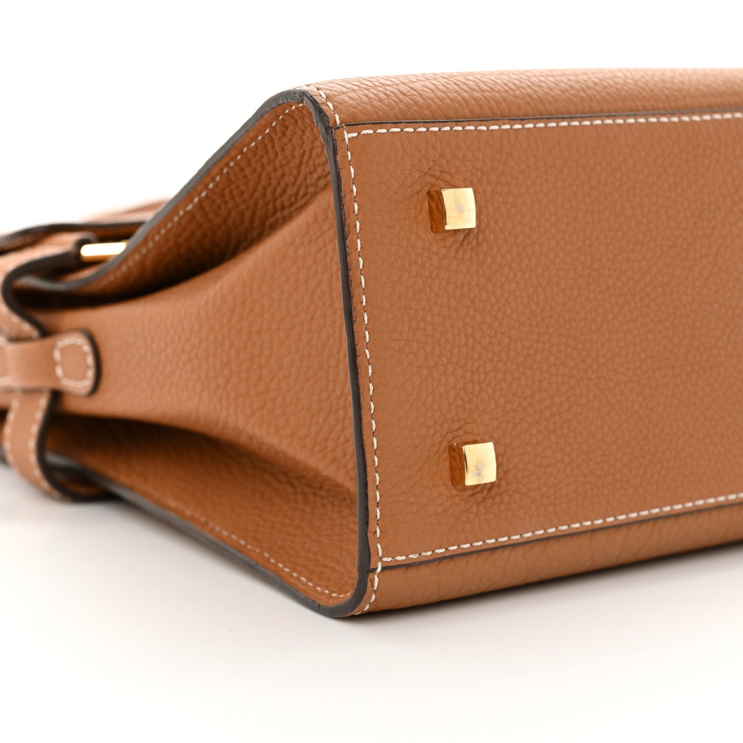 Crispy Calfskin MM Tempete Satchel Vegetal