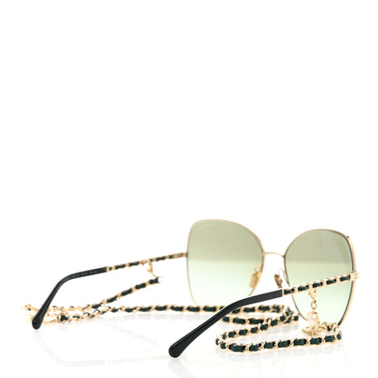 Chanel Metal Square Frame Chain Sunglasses 4274-Q Green 4 of 9