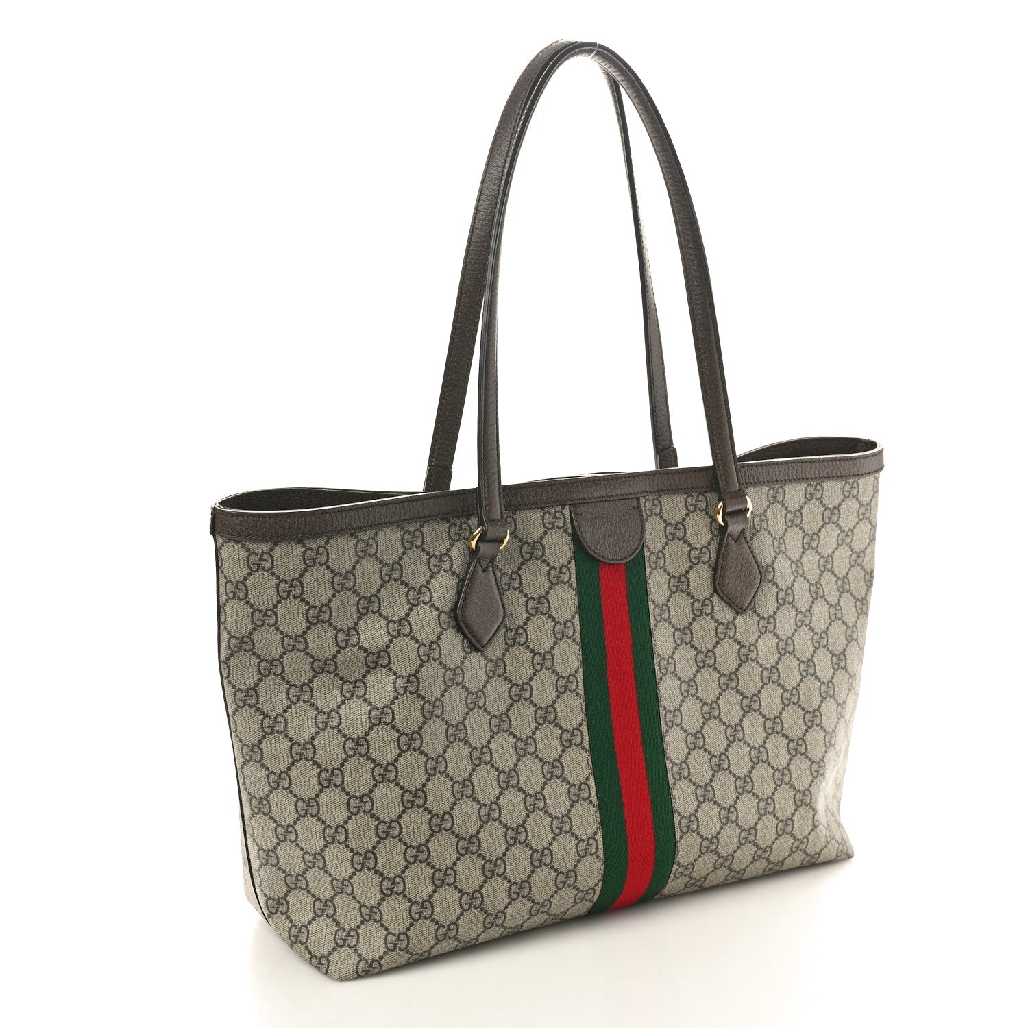 Gucci GG Supreme Monogram Medium Ophidia Shopping Tote Brown 3 of 11