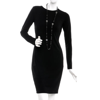 Chanel Ruthenium Pearl Bead CC Long Necklace Black 2 of 5