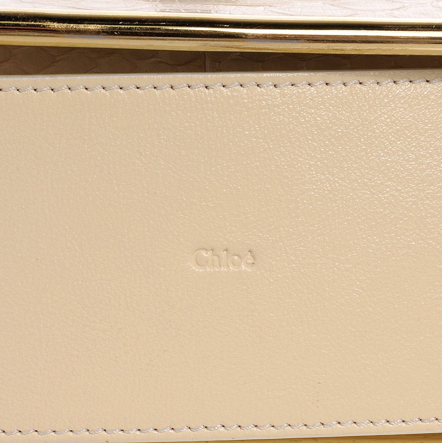 Python Sally Flap Bag Cream