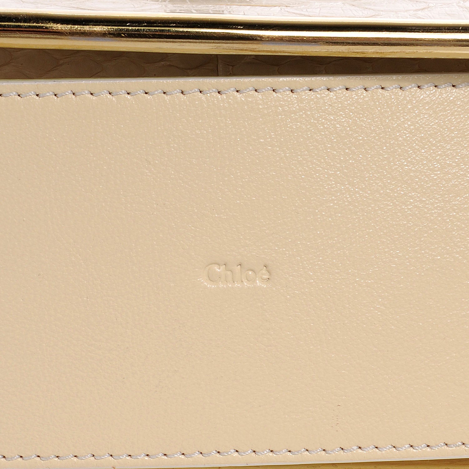 Chloe Python Sally Flap Bag Cream 5 of 8