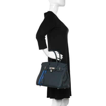 Hermes Togo Swift Officier Birkin 30 Vert Cypress Bleu Zellige 2 of 11